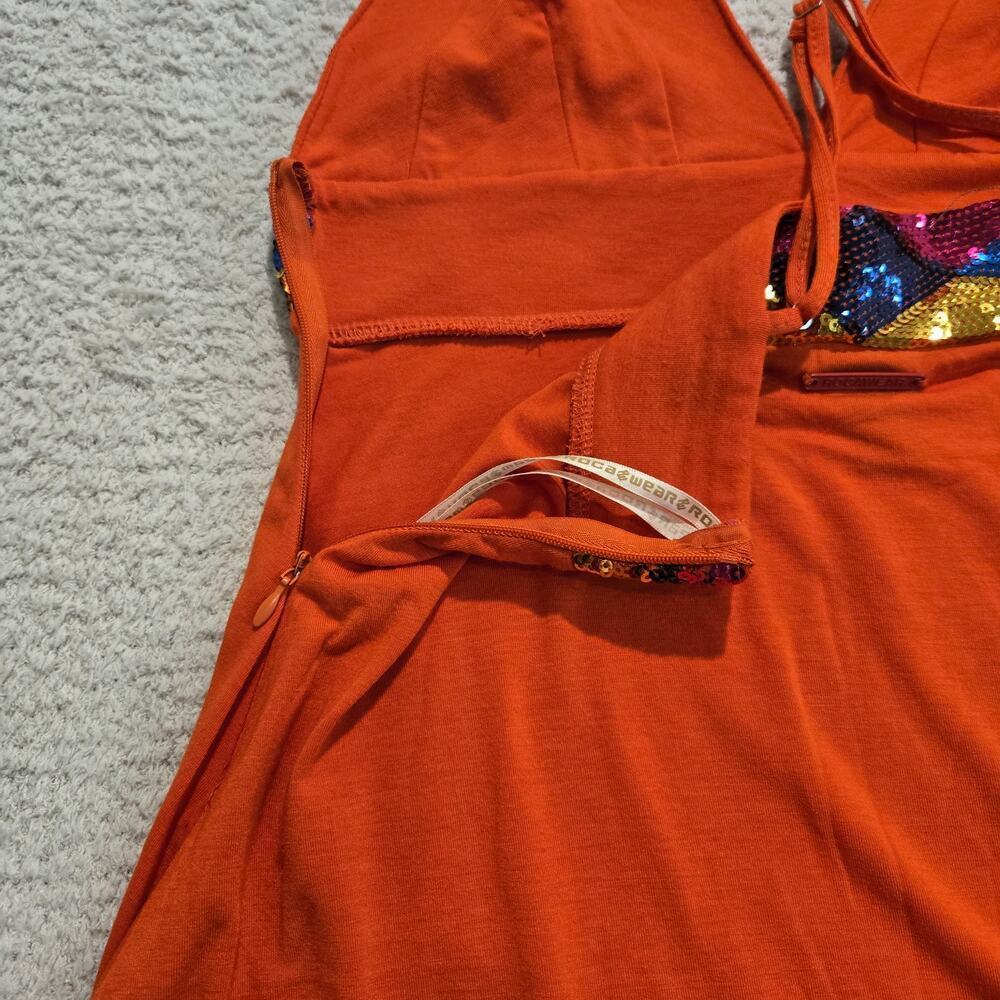 Rocawear Sequin Bodice Fit and Flare Sundress Size L Party Y2K - Picture 8 of 10
